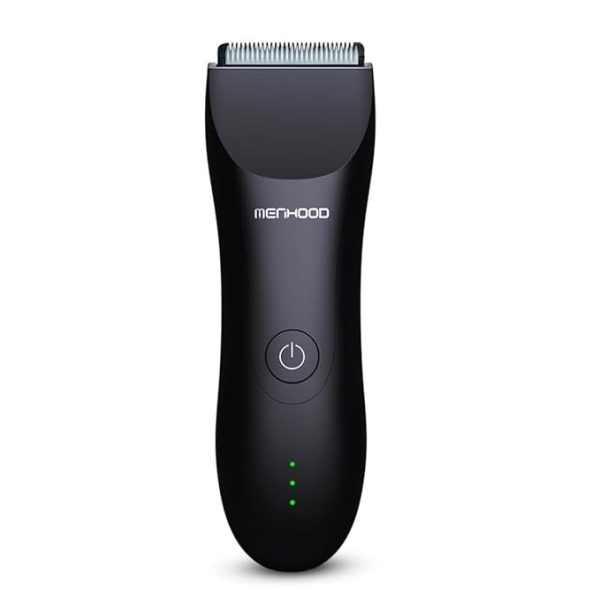 MENHOOD Men's WaterProof Cordless Grooming Trimmer for Men, Suitable for Beard, Body Private Part Shaving, Head and Pubic Hair, 150min Run Time (Black)