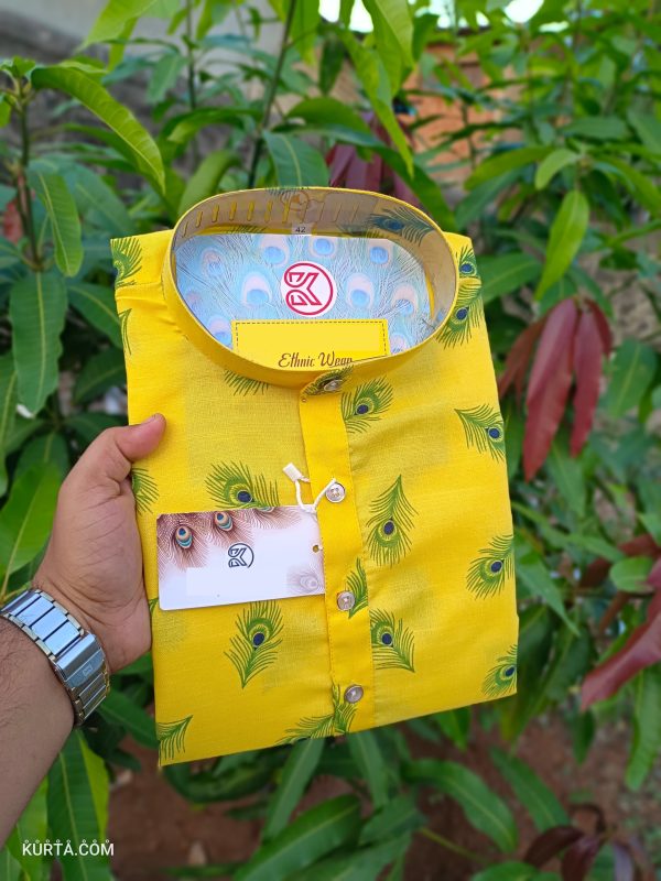 Printed Haldi Function Kurta Pajama