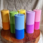 5” tall Pure soy wax scented pillar candle