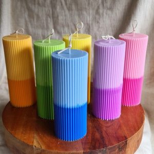 5” tall Pure soy wax scented pillar candle