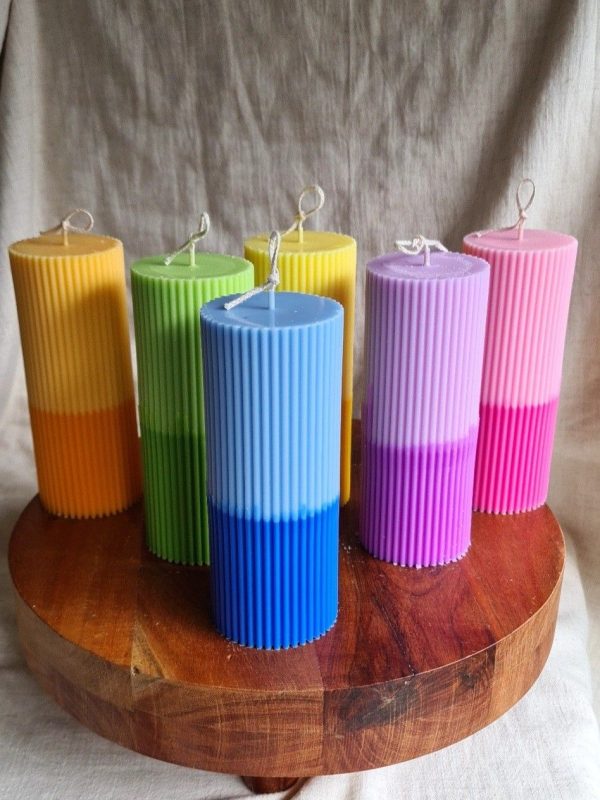 5” tall Pure soy wax scented pillar candle