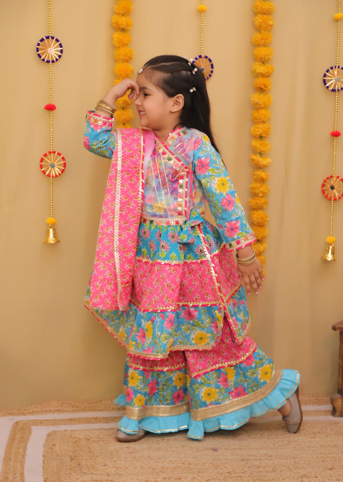 Kurti sharara with dupatta 3 years to 12 years