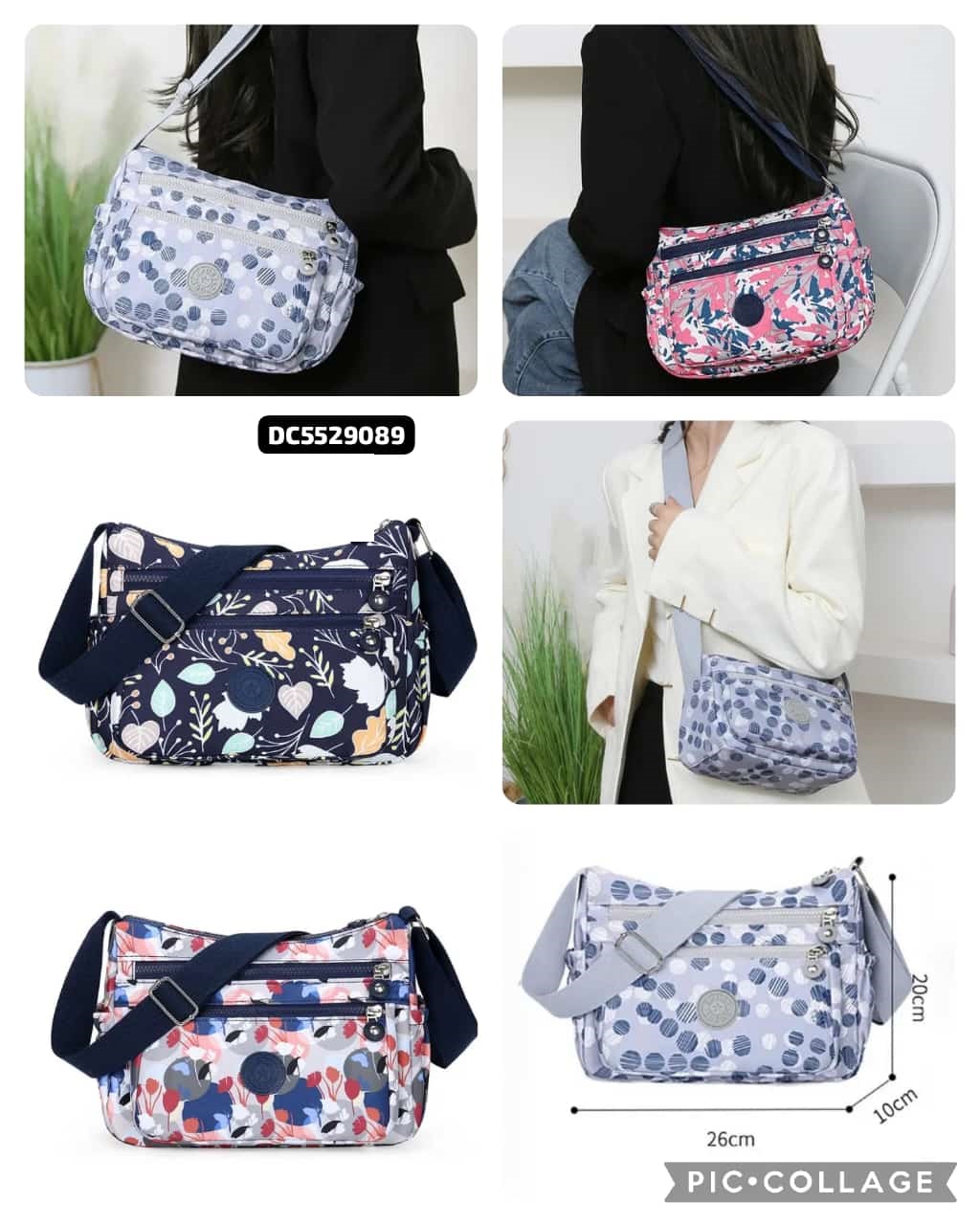 New design Fancy cloth patterned high quality waterproof mobile phone key packs crossbody messenger bag for women