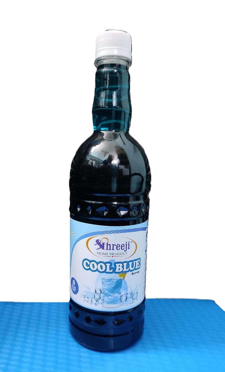 SHREEJI Cool Blue Syrup Mix with Water for Making Juice Pet Bottle, Liquid