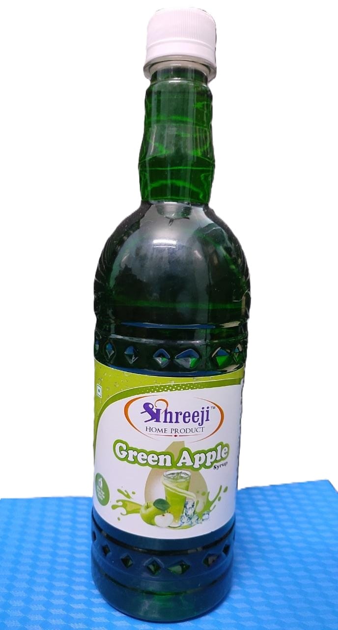 SHREEJI Green Apple Syrup Mix with Water for Making Juice Pet Bottle